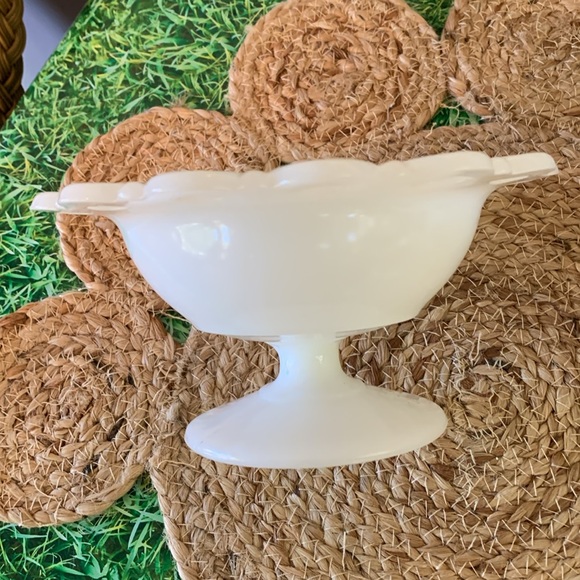 Vintage Glimma Glimåkra white Opal milk glass bowl dish (set of 2), EUC - Picture 4 of 11